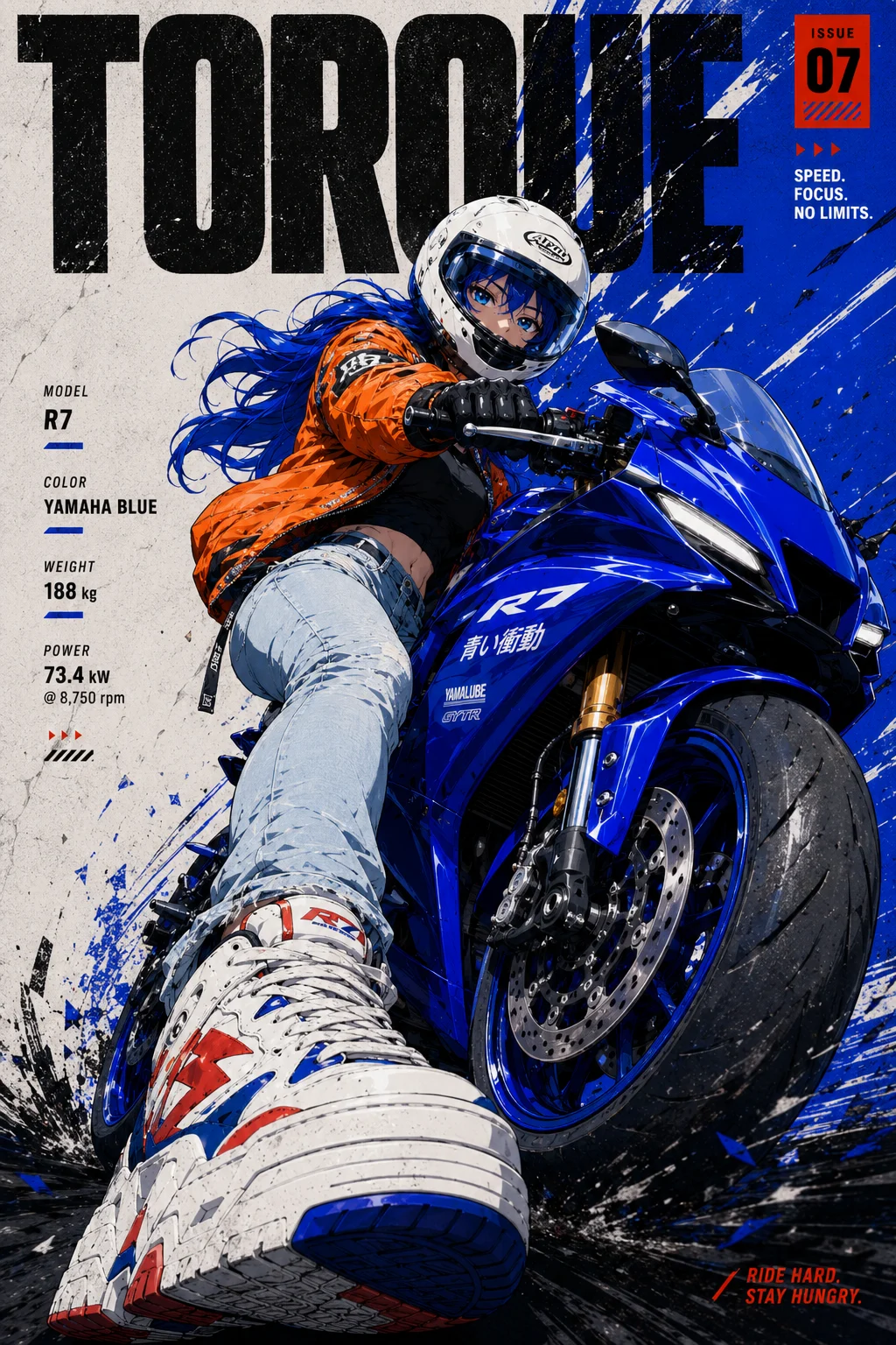 poster typography, product ad, sneaker ad, fashion portrait, woman, shown with commercial image styling.