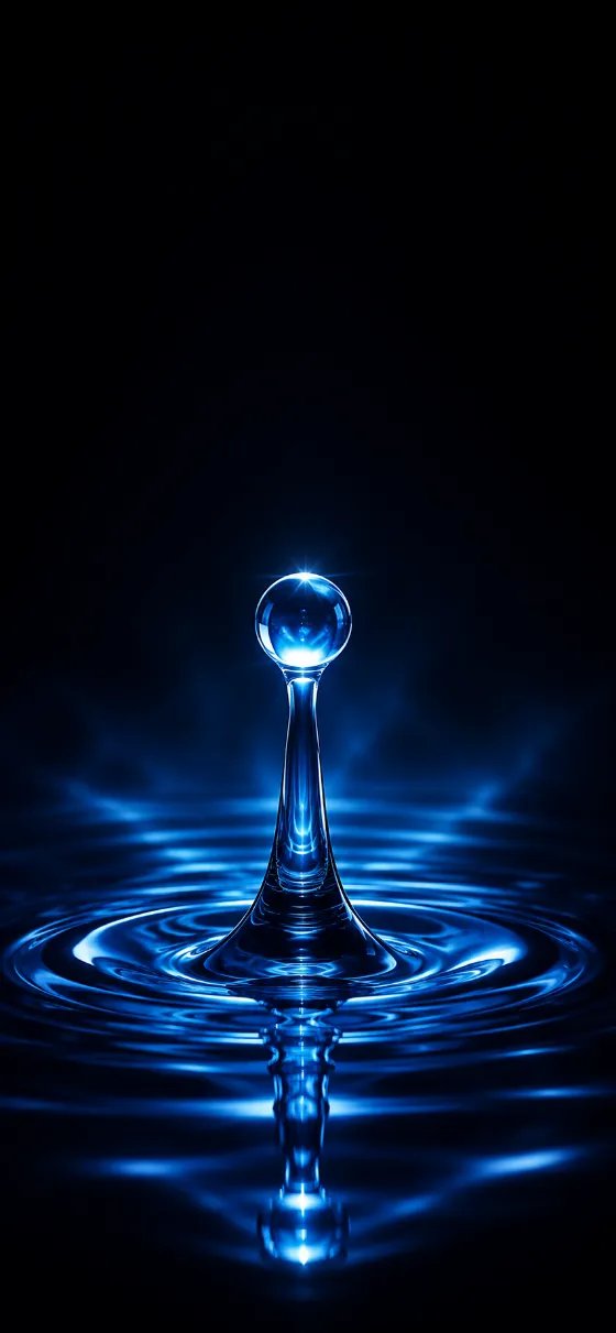 iPhone lock screen wallpaper with Blue Liquid Glow iPhone Lock Screen Wallpaper.