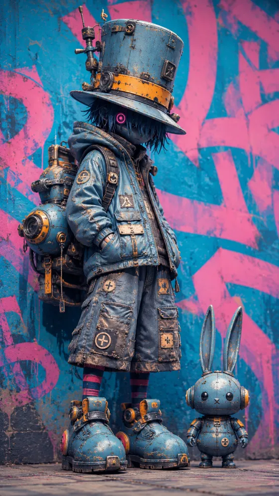 person art visual in street, shown with source-matched illustration or render detail