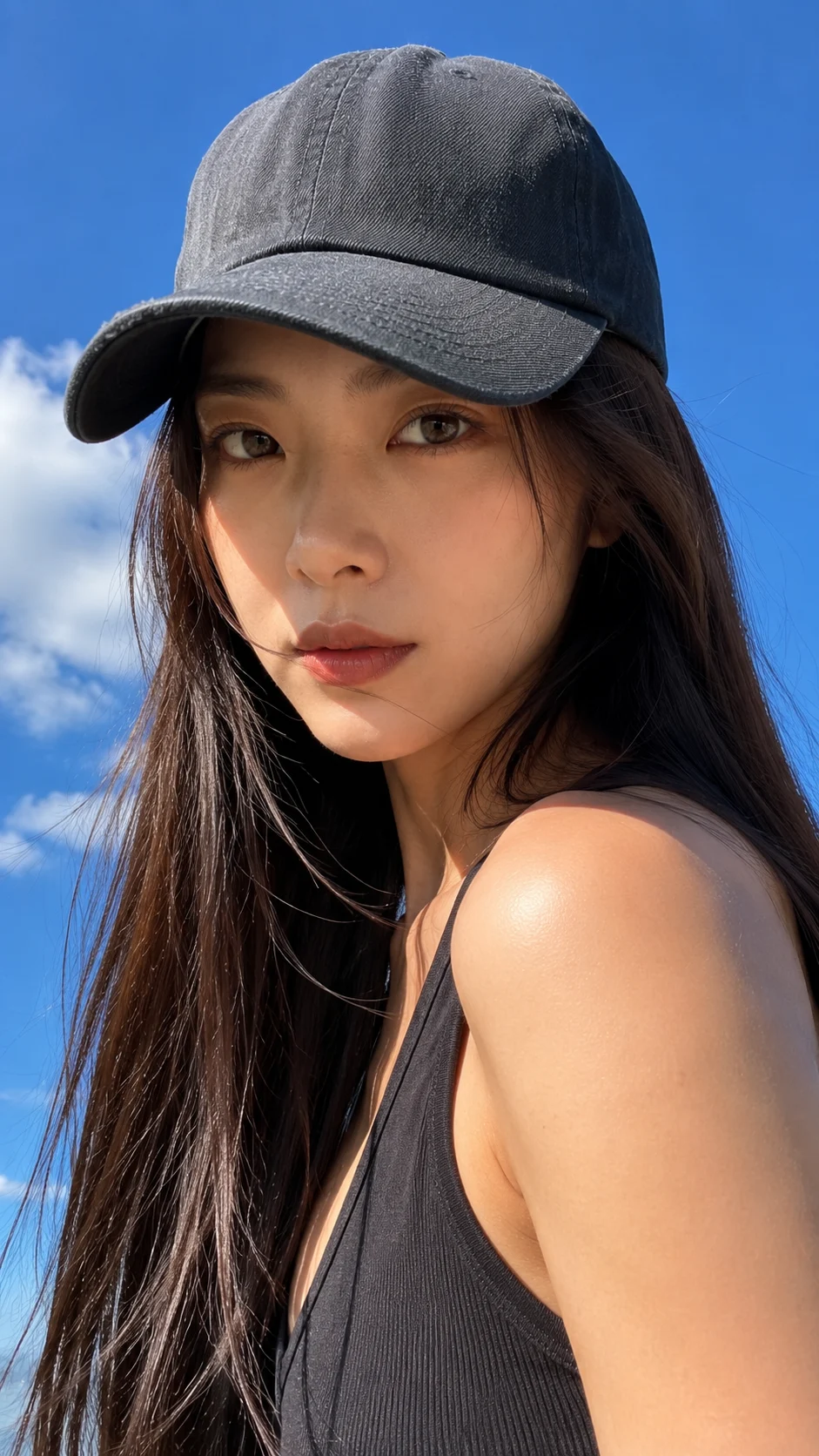 Woman shown in a studio, captured as a natural phone-style photo.