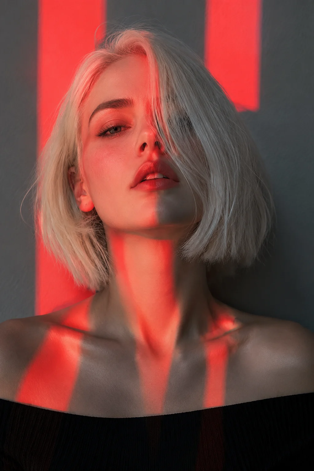 studio portrait in studio, shown with editorial photo styling