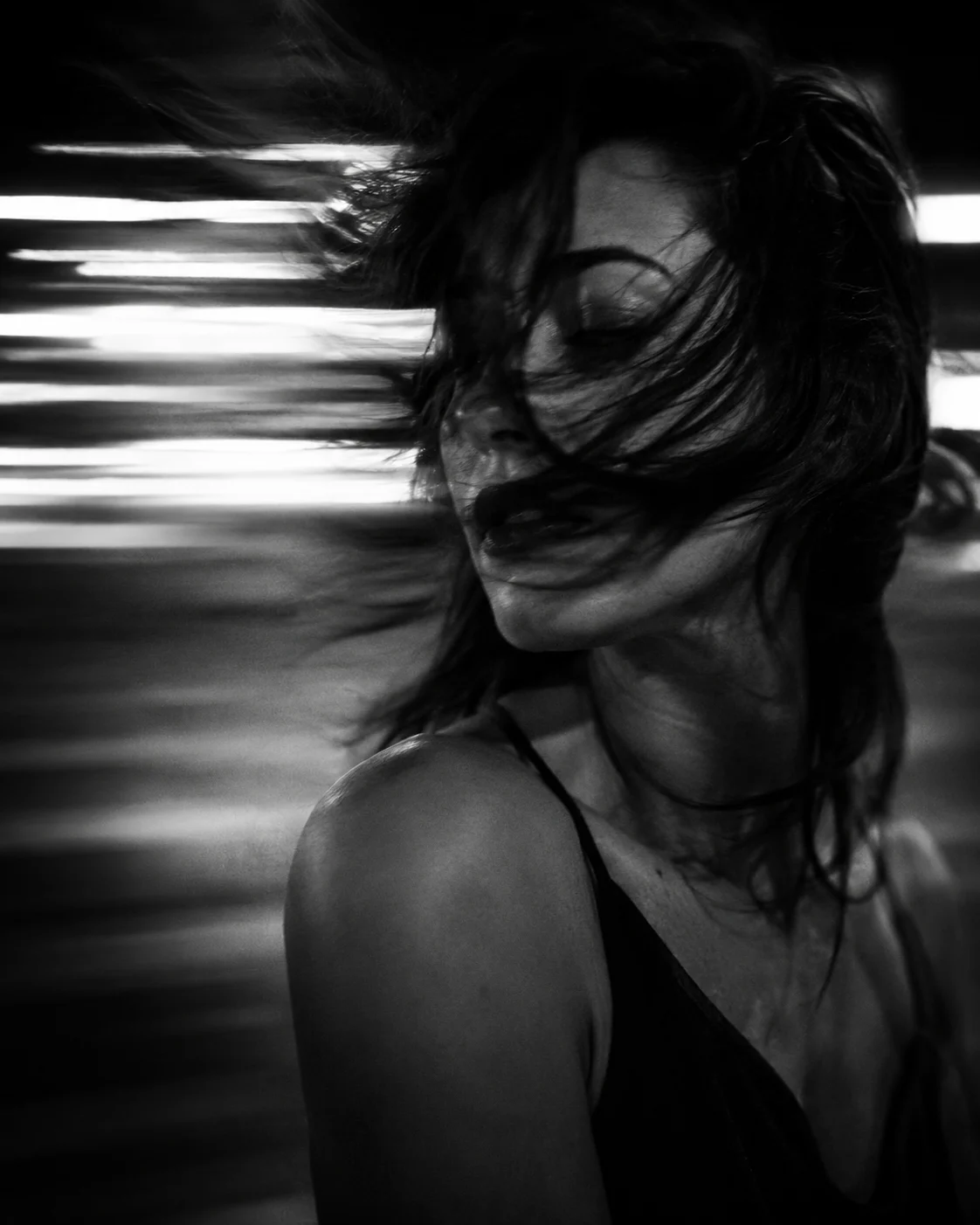night street, 3D render, fashion portrait, woman, street, shown with editorial photo styling.