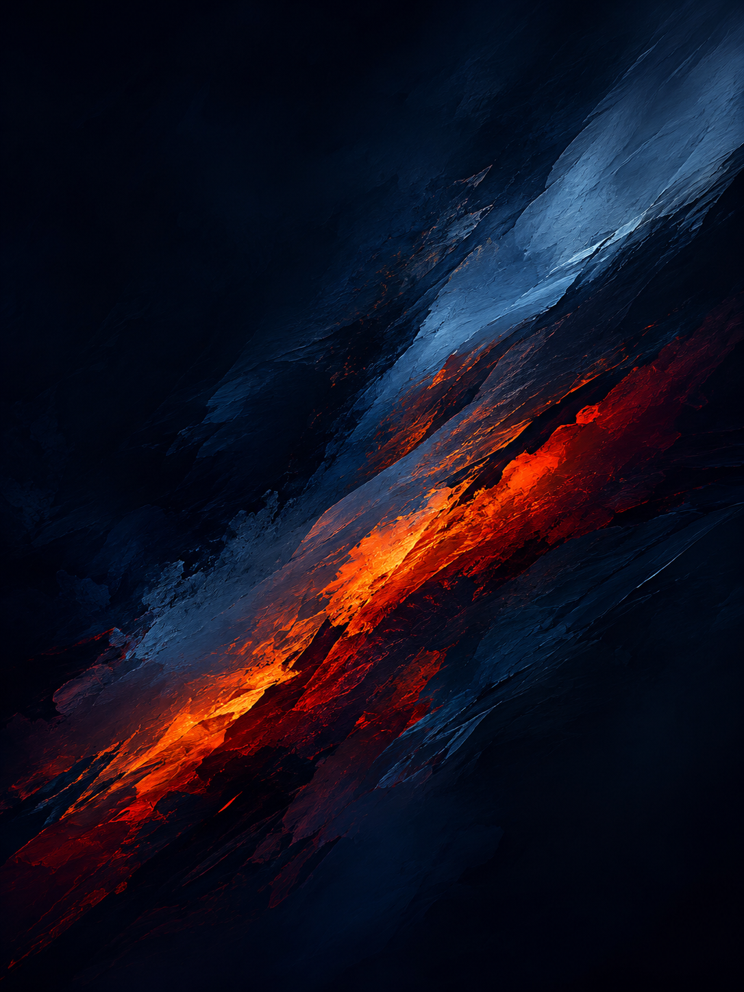 Dark Navy Fiery Orange Abstract Wallpaper for phone wallpaper