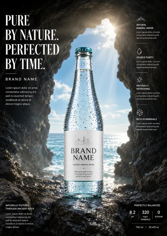 product product visual in beach ocean, shown with clean commercial styling