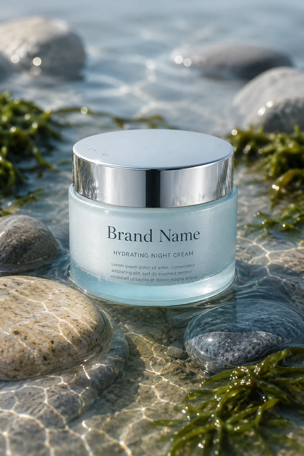 product product visual in beach ocean, shown with clean commercial styling