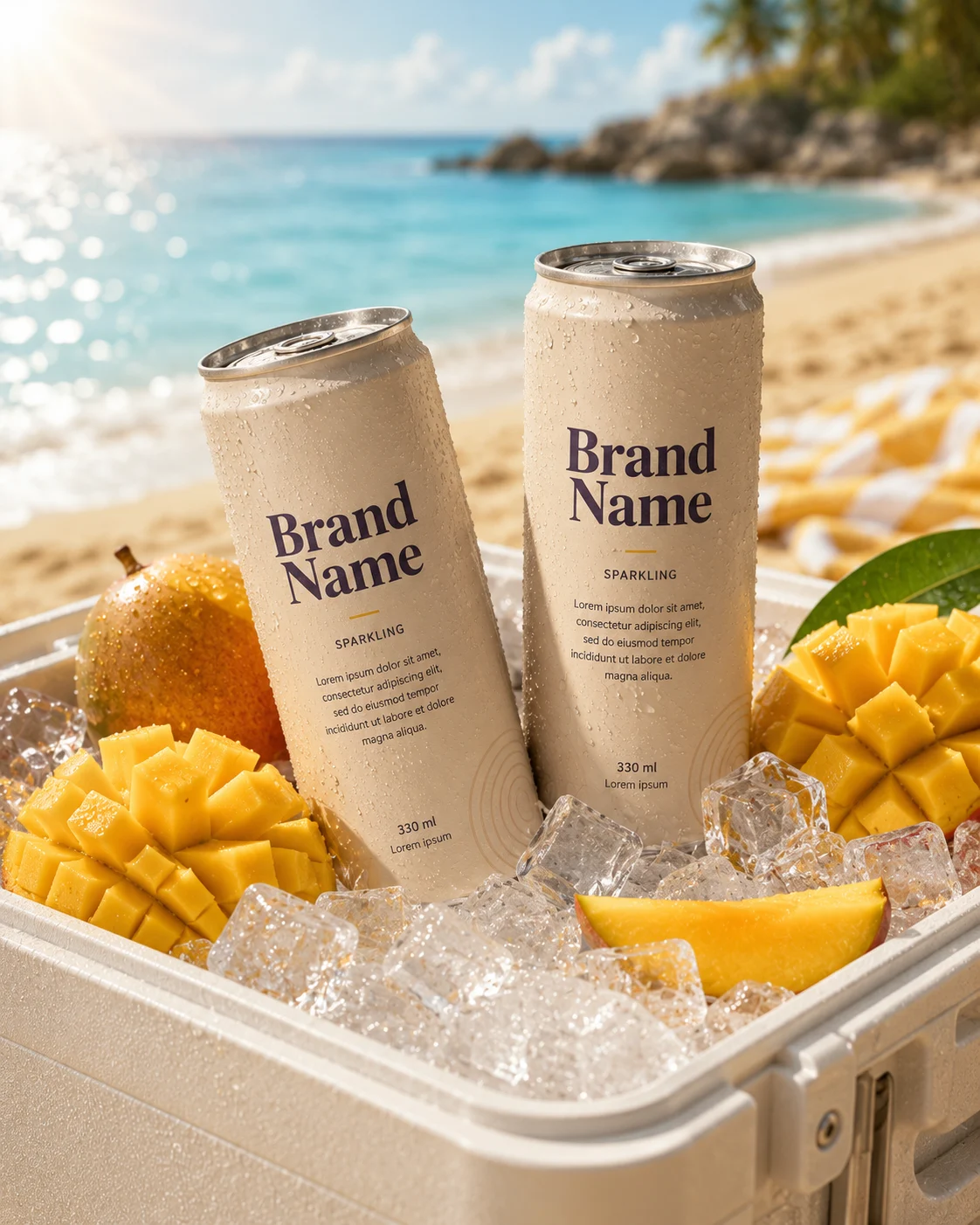 product product visual in beach ocean, shown with clean commercial styling