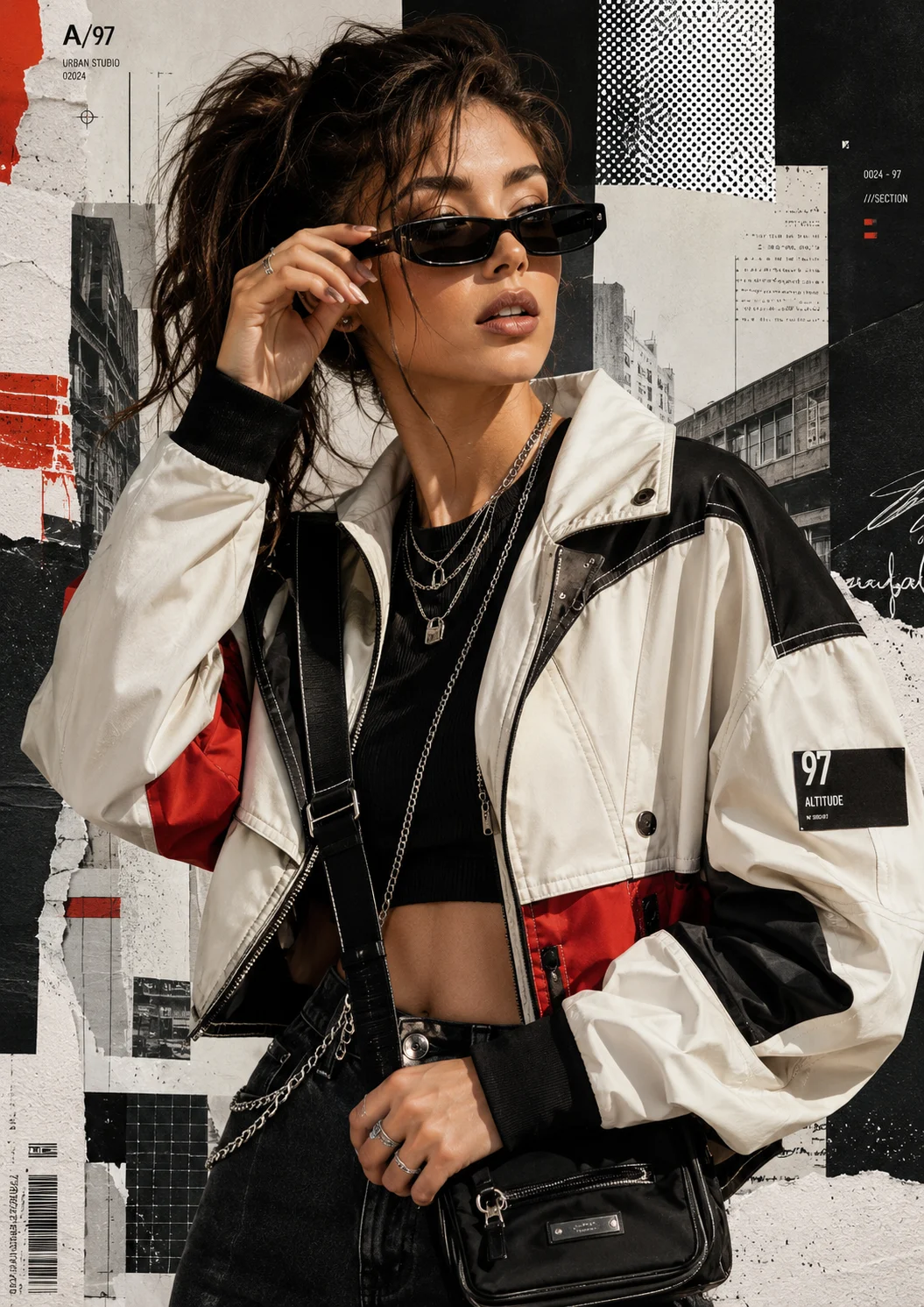 Woman shown in a street, captured as a natural editorial photo.