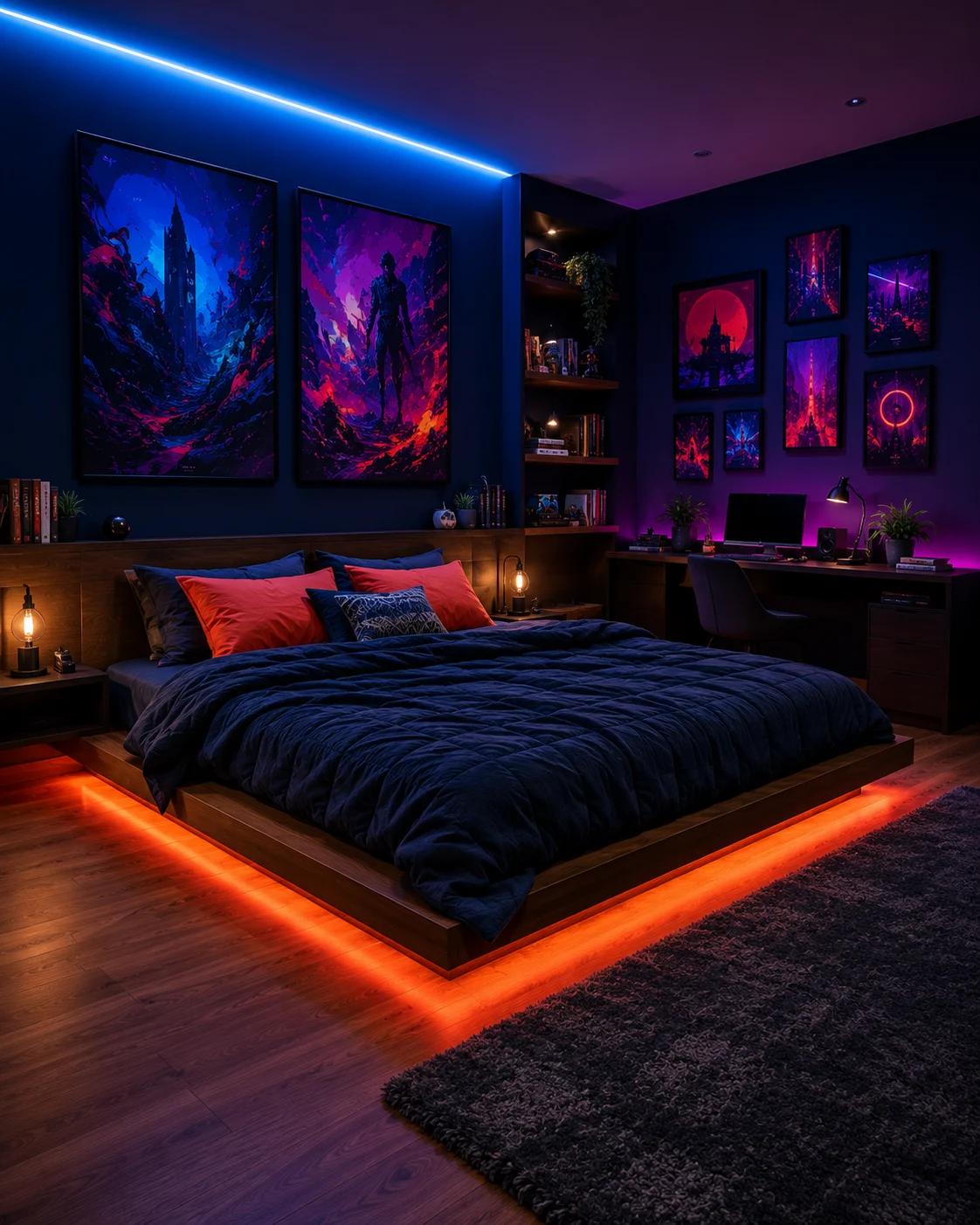 man home decor visual in bedroom, shown as a source-matched visual reference