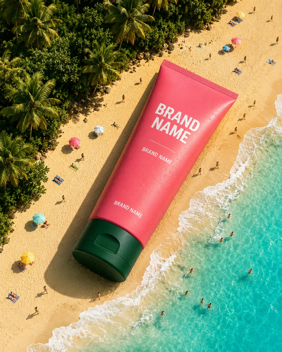 product product visual in beach ocean, shown with clean commercial styling