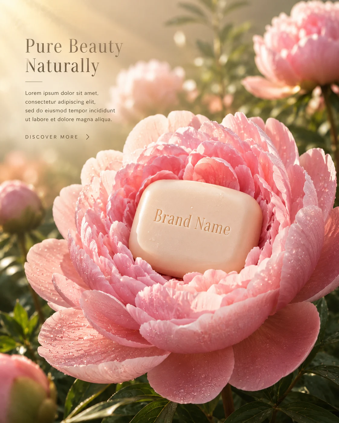 product design with product ad, shown in a poster-style visual layout