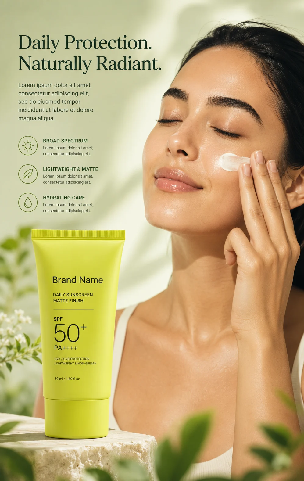 woman product visual in studio, shown with clean commercial styling