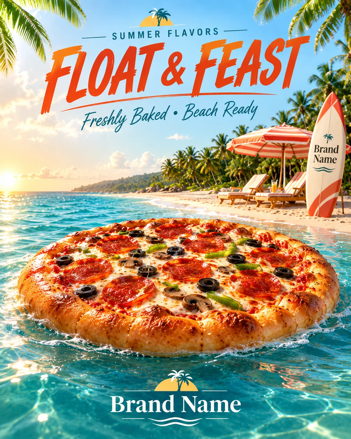 product product visual in beach ocean, shown with clean commercial styling