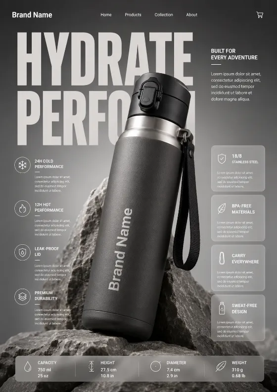 product product visual in studio, shown with clean commercial styling