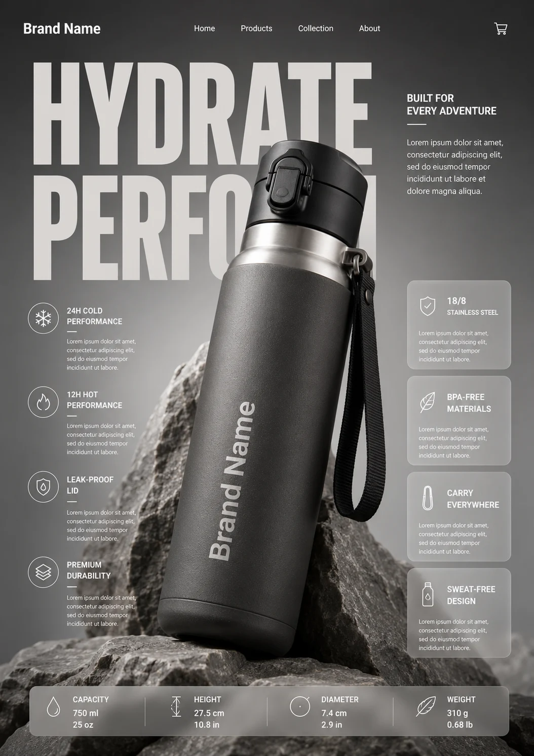 product product visual in studio, shown with clean commercial styling