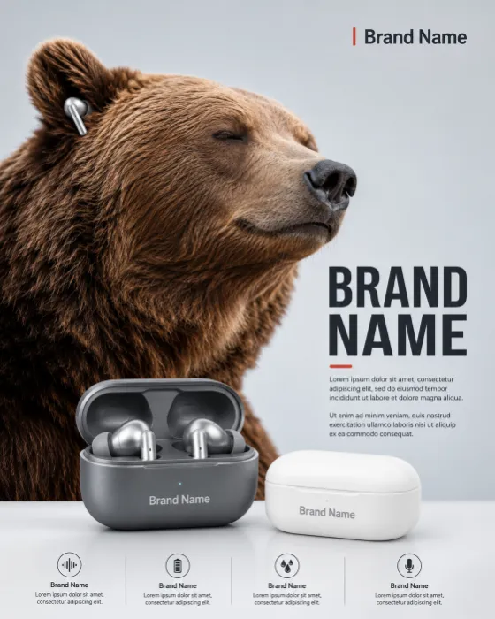 product design with studio, shown in a poster-style visual layout