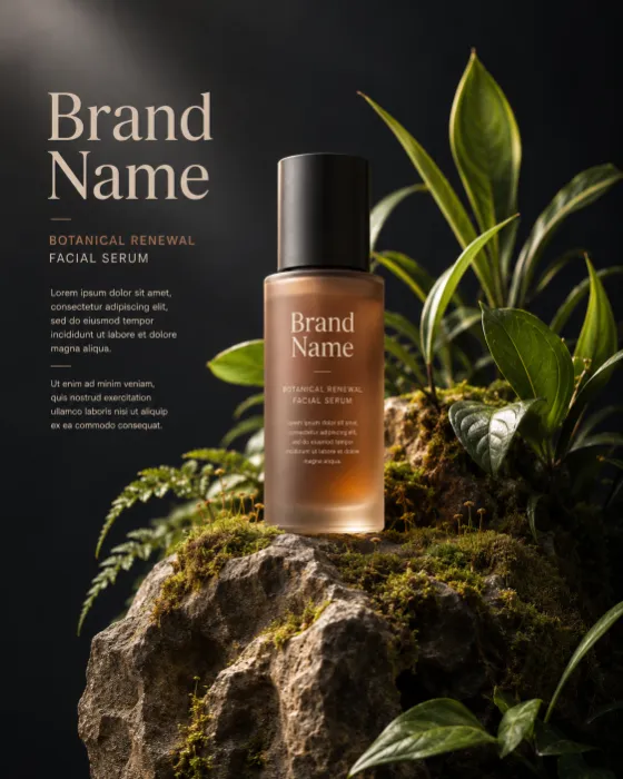 product in studio, shown with commercial image styling
