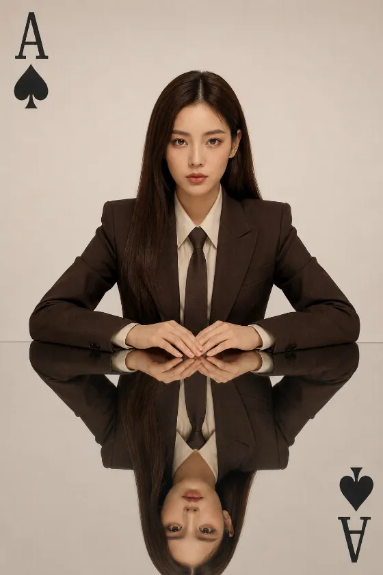 studio portrait in studio, shown with editorial photo styling