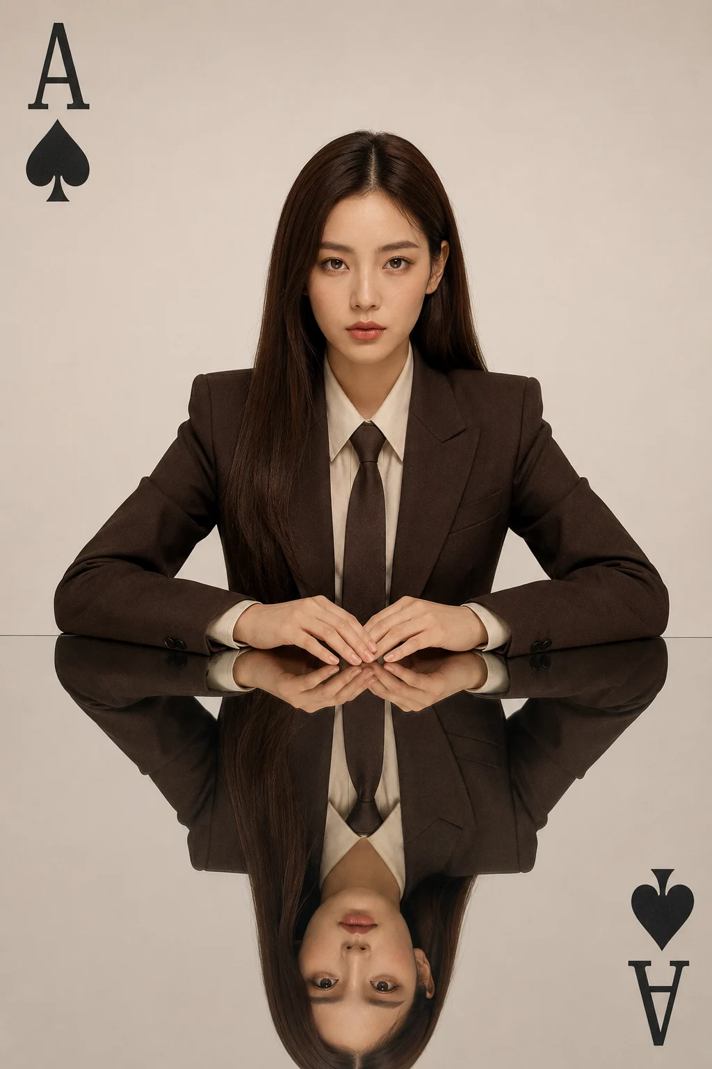 studio portrait in studio, shown with editorial photo styling