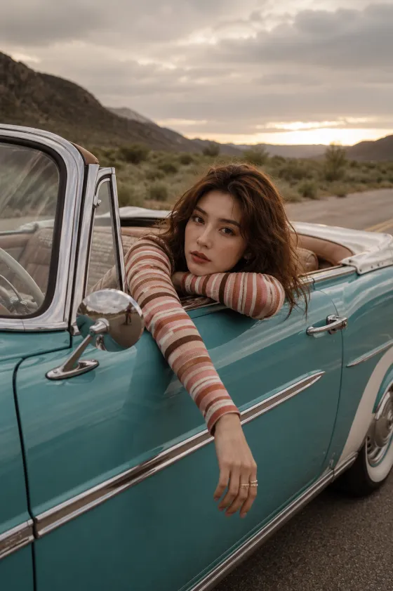 open car door in coastal car door, shown with editorial photo styling