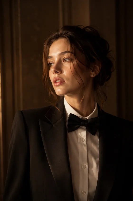 fashion portrait, shown with editorial photo styling